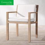 Hotel Garden Leisure Furniture Set Customized Color Teak Dining Chairs for Villa