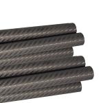200 Degree Heat Resistant Carbon Fiber Rod 3k Twill Curved Tube Connectors for