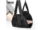 Portable Airplane Footrest Hammock / Travel Leg Hammock Black Color