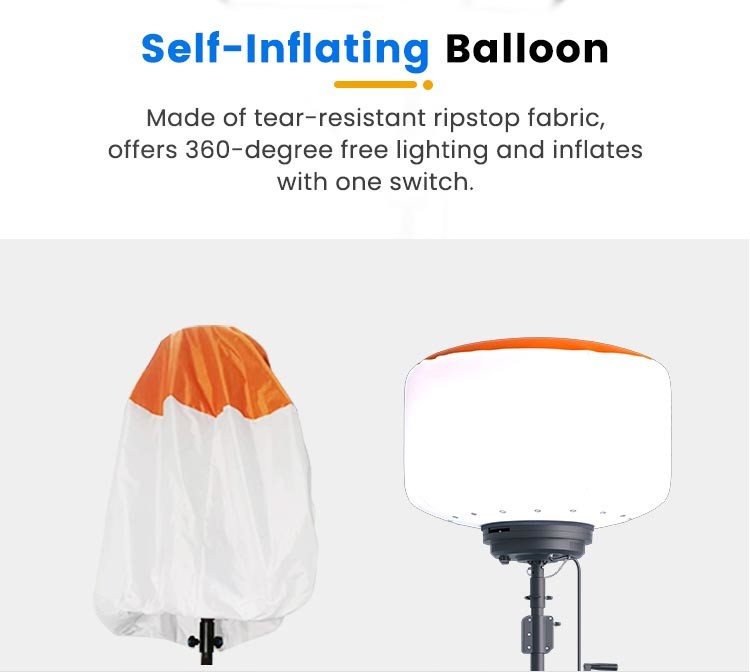 Telescopic LED Balloon Light Tower 1400W Mobile Light Tower Lamp For Construction Sites