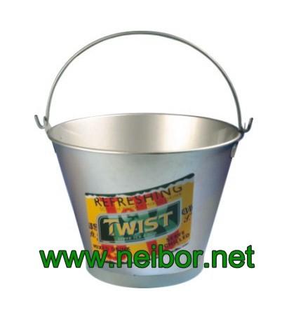 high quality metal tin beer bucket ice bucket beer coolers with custom printing