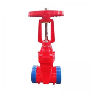 China Flange End Grooved Rising Stem Gate Valve Ductile Iron With Worm Gear Actuator on sale