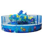 Amusement Park Equipment Ocean Turntable Rides With Marine Animal Decoration