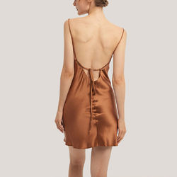 Ladies Backless Satin Short Dress Elegant Customized Slip Mini Dresses for Women D20231021