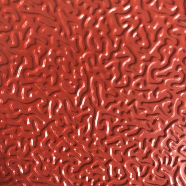 Embossed Aluminum Red Color Plate 0.50mm*1250mm Aluminum Sheet Used In