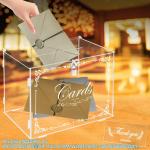 Acrylic Wedding Card Box Money Post Gift Box Holder, Clear Card Box Large Letter
