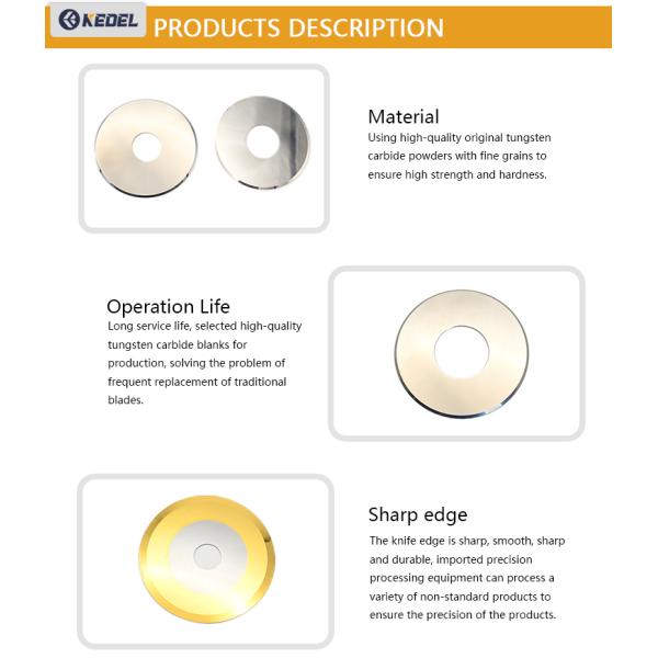 Carbide Foil Slitting Blade 100% Carbide Powder for Industrial Machines