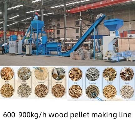 500 - 1000kg / H Multi-Purpose Sawdust Wood Pellets Machine Biomass / Wood