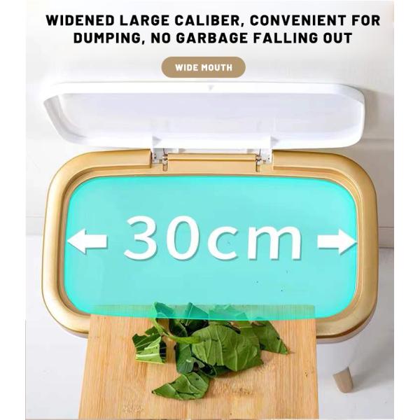 Large Kitchen Household Bathroom with Lid Creative Living Room Tall Kitchen Plastic Trash Can