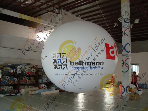 Bespoke Helium Inflatable Advertising Balloon , 0.18mm PVC Sealed Inflatable
