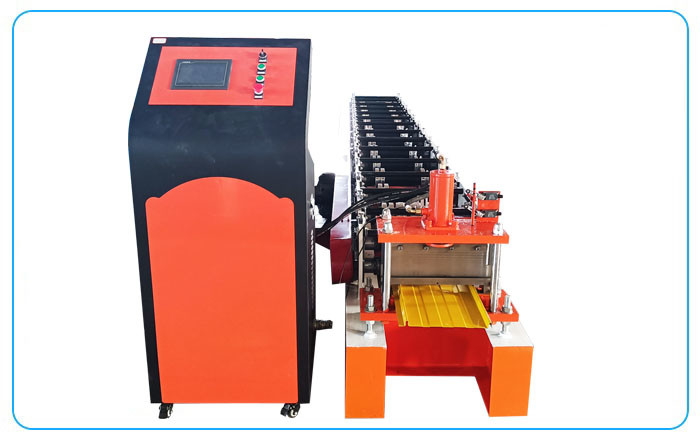 Self Lock Standing Seam Roof Sheet Roll Forming Machine With Hydraulic Cutting