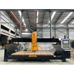 Wholesale 4 Axis CNC Bridge Saw Stone Cutting Machine with 3200x2000mm Worktable and 15kw Motor Power for Granite Marble Quartz Processing from china suppliers