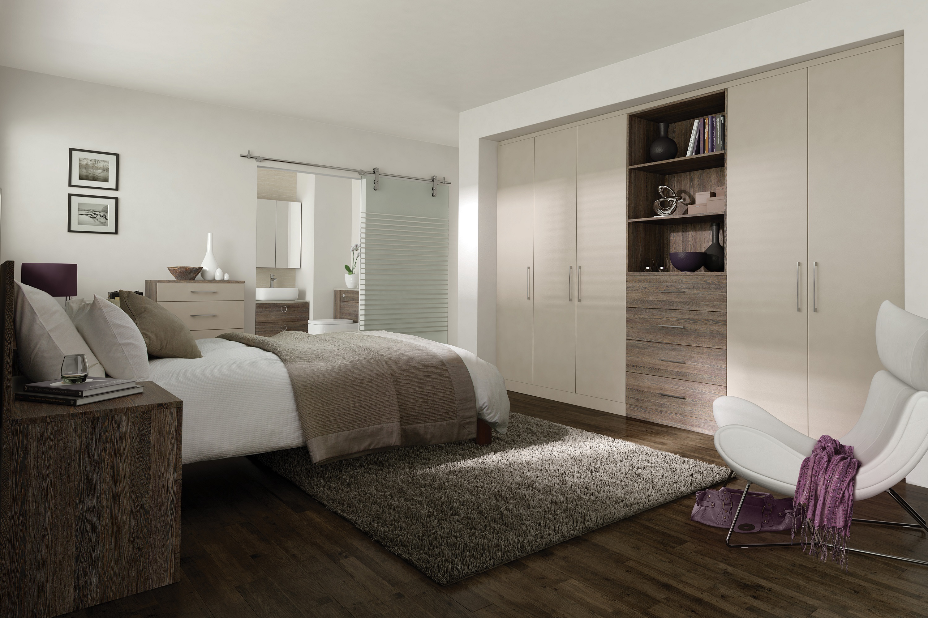 YALIG Customized Italian Open Automatic Sliding Door Walk in Closet Wardrobe for Bedroom