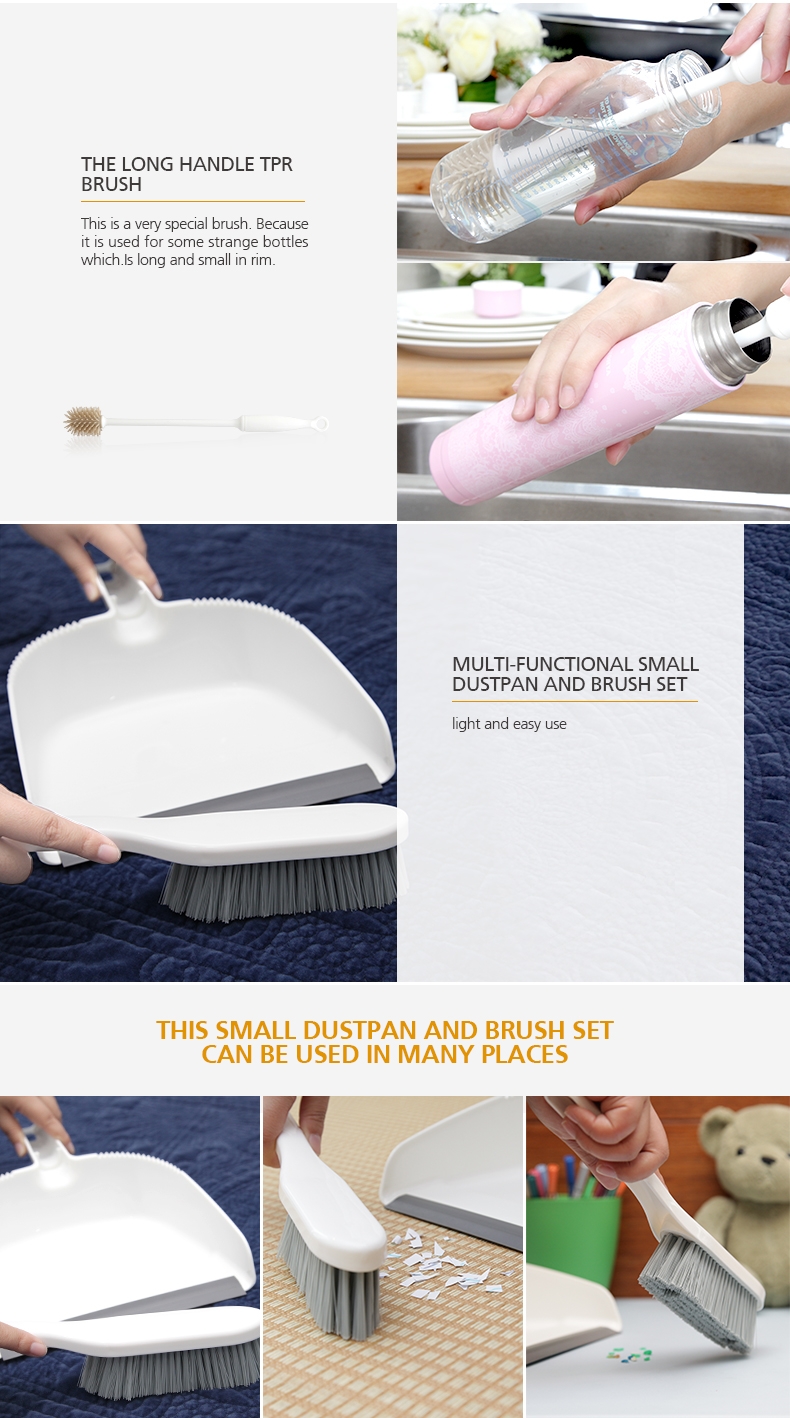 Eco Friendly Cup Kitchen Bathroom 6 Brush Set kitchen dishwashing brush