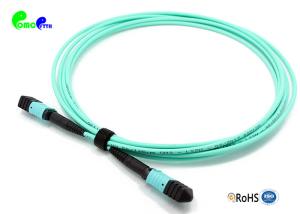 Wholesale MPO Trunk Cable OM3 3.0mm 5M 50 / 125μm 24F Senko MPO Female To MPO Female LSZH Cable Aqua from china suppliers
