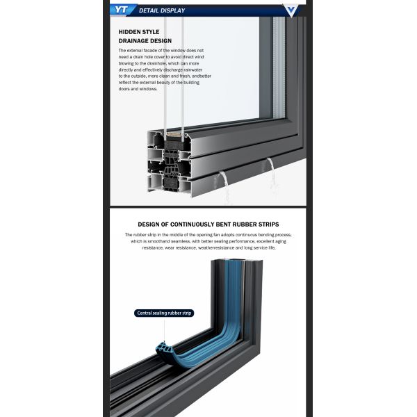Modern Aluminum Sliding Window with Stainless Steel Screen for Kitchen & School Use