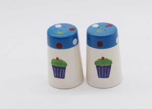 Wholesale Ice Cream Design Ceramic Salt And Pepper Shakers Hand Painted Strong Dolomite from china suppliers