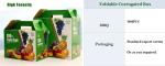 corrugated fruit packing box, kraft paper, gloss lamination, offset printing,