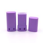 Industrial Cosmetic Oval Lotion Bar Stick Refillable Plastic Purple Lipbalm Tube
