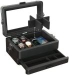 CASE ELEGANCE Military 10 Slot Watch Box Case Organizer for Men, Real Glass Top,