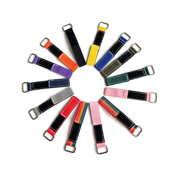 DANSKY Custom Adhesive Strip Tape Reusable Adjustable Webbing Strap With Buckle Nylon Hook and Loop Strap Cable Ties Fastener