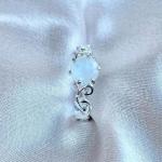 925 Sterling Silver Vine Manufacturer Round Cut Rainbow Moonstone Engagement