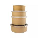 Disposable Take Away Kraft Brown Non Smell 48oz Disposable Kraft Paper Bowls