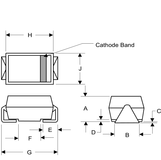 1Amp 50-1000V Super Fast Recovery Rectifier ES1A-ES1M With SMA Package