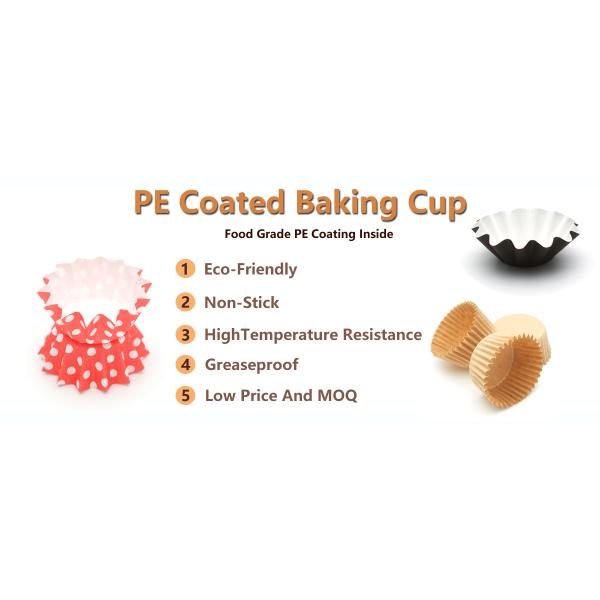 Eco Friendly Baking Paper Cupcake Liners For Baking Restaurant Customized Size