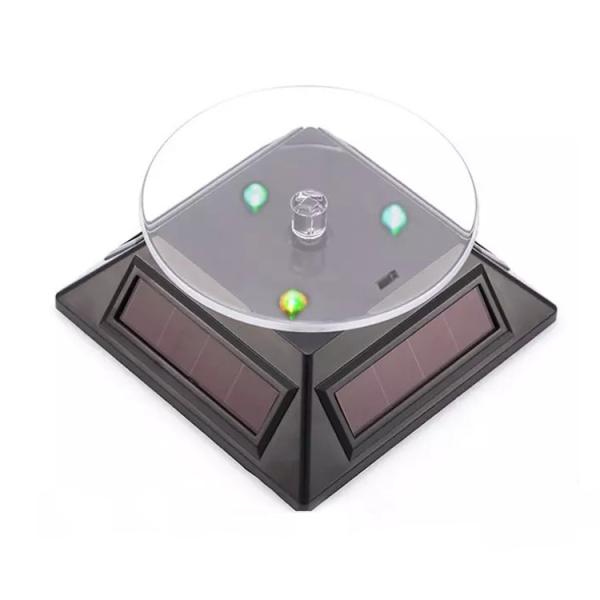 360 Degree Rotating Led Light Solar Display Stand For Displaying Mobile Phones Jewelry Watch