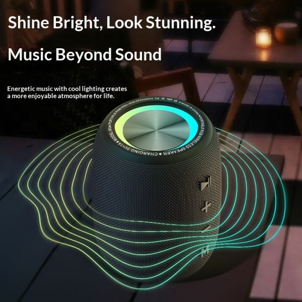 Mini Portable Colors LED Light Wireless Stereo Speaker Outdoor Waterproof Speaker