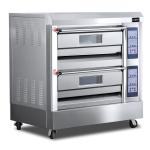 Commercial Two Deck 4 Tray Bakery Oven Stainless Steel Material