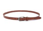 Female 3/4" ( 18 mm ) Full Grain Leather Belt Vintage Embossed Skinny
