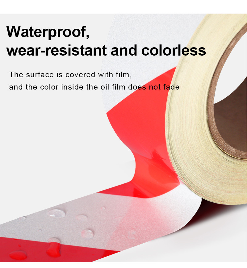 Detectable Red Green White Yellow Black Pvc Reflective Barricade Caution Warn Hazard Safety Warning Tape