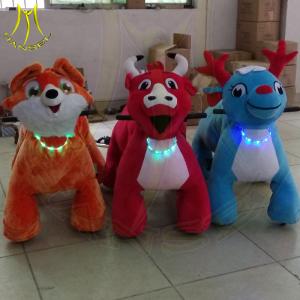 Wholesale Hansel shopping mall plush electric unicorn ride on plush motorized animals from china suppliers