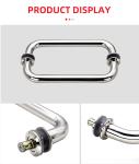Polished Chrome Finish Glass Door Pull Handle Stainless Steel for Contemporary
