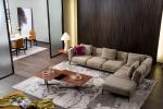Italian Design Linen Corner Couch Modern Sofa Set for Living Room