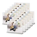 Hospitals Odorless Tabletop Photo Frames T Shape Clear Acrylic Sign Holder