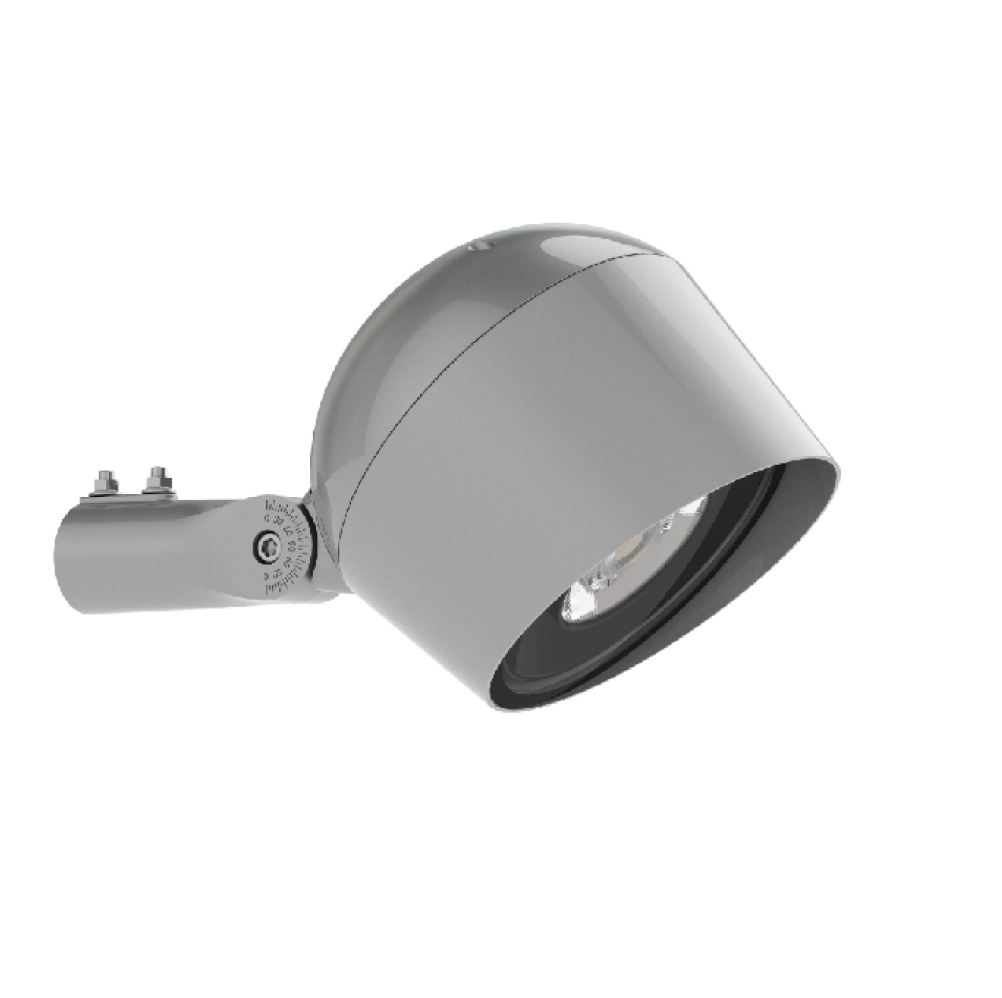 floodlight with pole arm adaptor for pole mounting