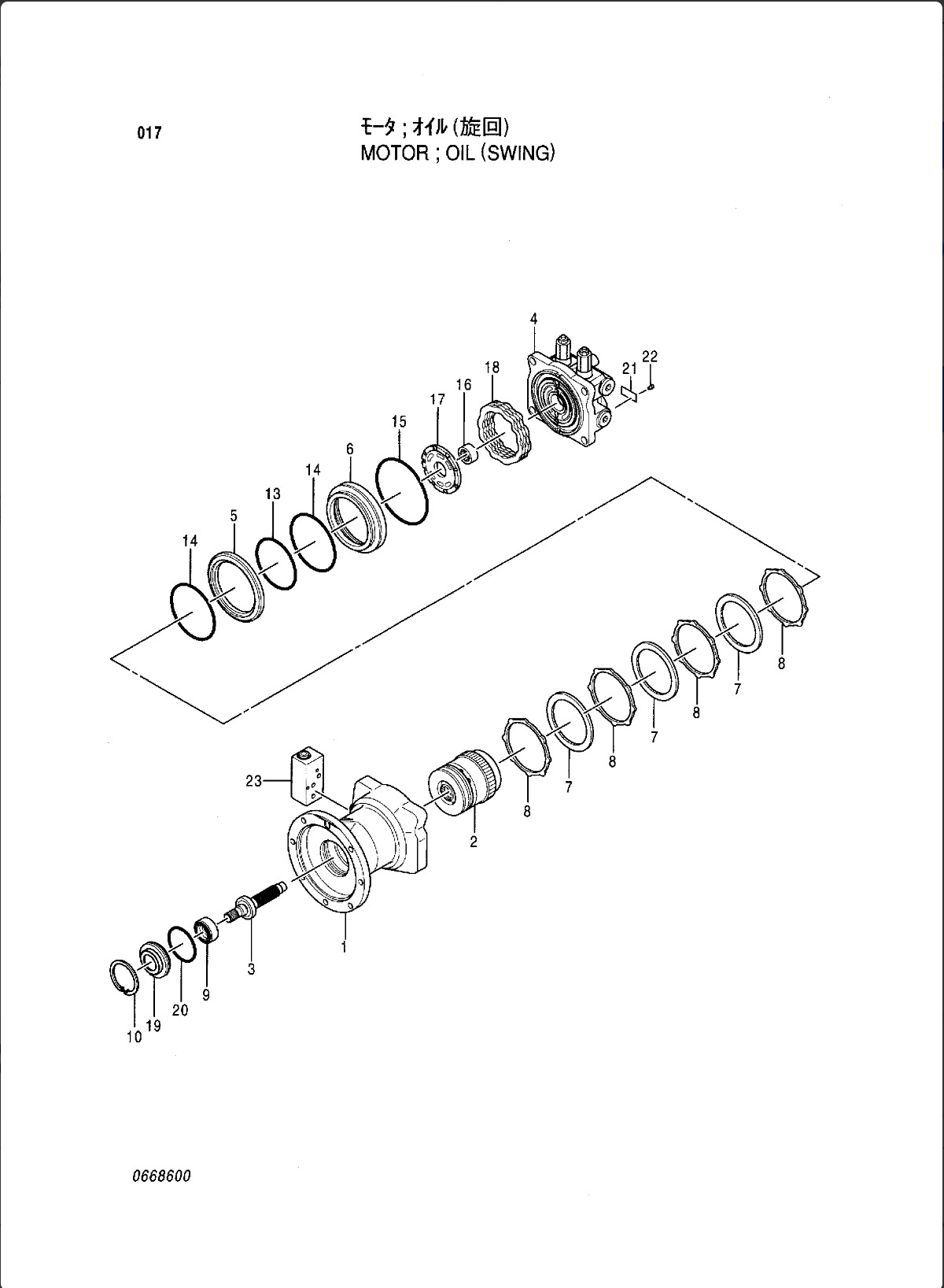 4330219 Swing Motor Assy For EX120-5 Hitachi Excavator Hydraulic Parts