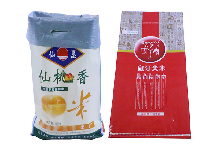 Bopp Laminated PP Woven Rice Bag PP 50kg Grain Bags Size Gusset