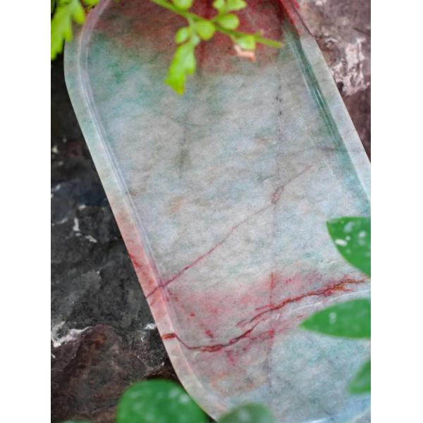 Durable Wearproof Marble Stone Tray Round Marble Vanity Tray