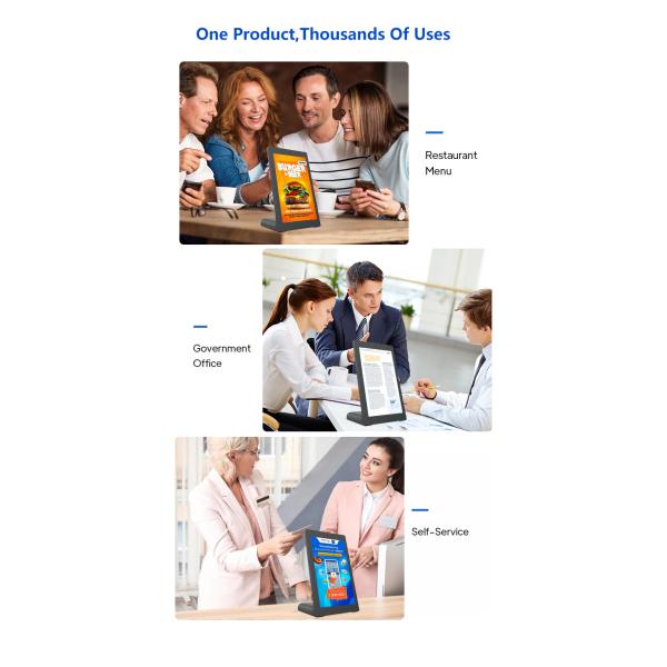 8inch L type business self-service kiosk android tablet pc Capacitive touch scree POE power WIFI NFC for Restaurant ordering POS tablet