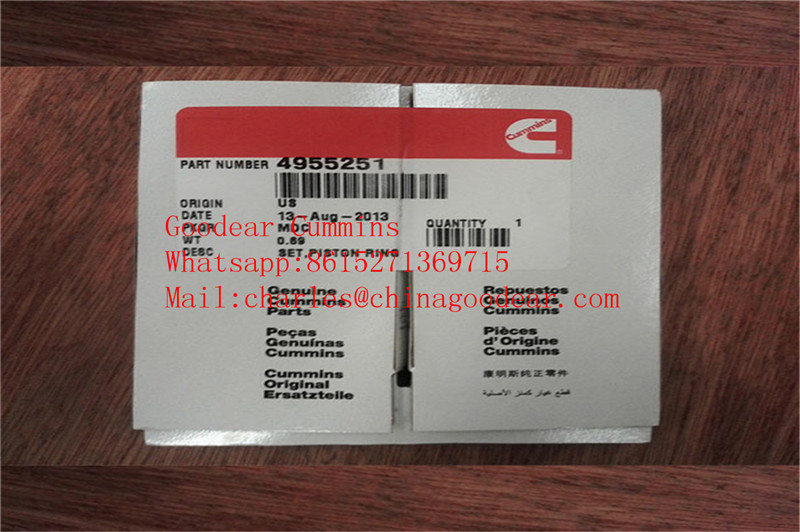 Dongfeng QSB6.7 diesel engine piston ring 4955251 in stock