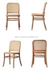 Durable Modern Design Style Wooden Rattan Backrest Leisure Rattan Dinning Chair