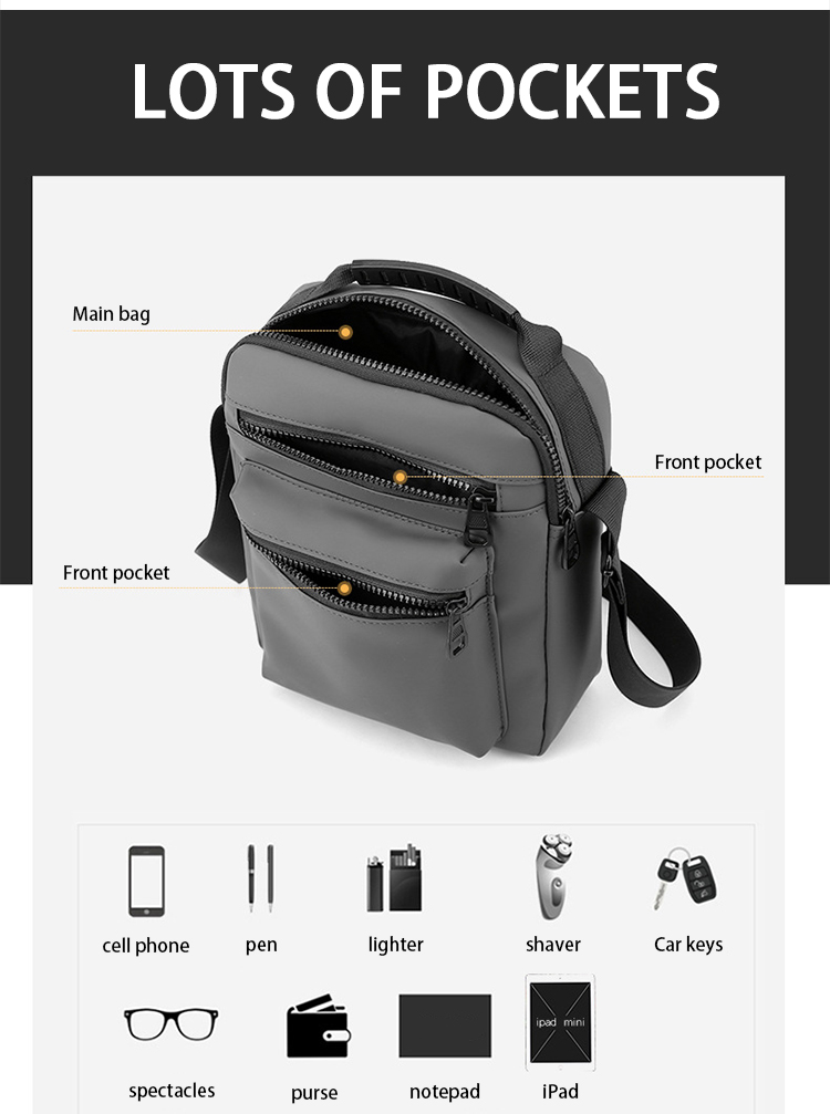 Wholesale Waterproof Casual Messenger Bags Shoulder Men's Crossbody Bag OEM