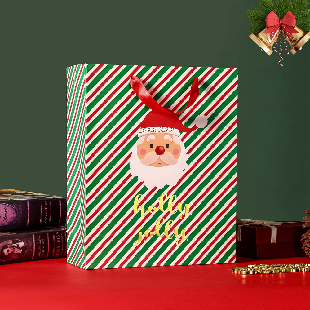 Custom Christmas Style Gift Packaging Card Paper Shopping Bag Logo and Customization