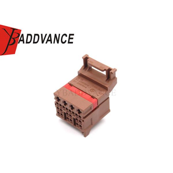 Brown Color Electrical Automotive Female 24 Pin Auto Compressor Connector