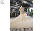 Sling Gold Tailor Made Prom Dresses Deep V Neck Lace Fishtail Beaded Shawl