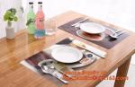 Custom PVC Woven Decorative Table Mat Placemat,Dining Room Hot Food Woven Fabric